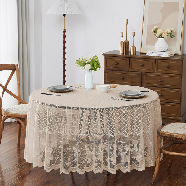 Round store lace tablecloth